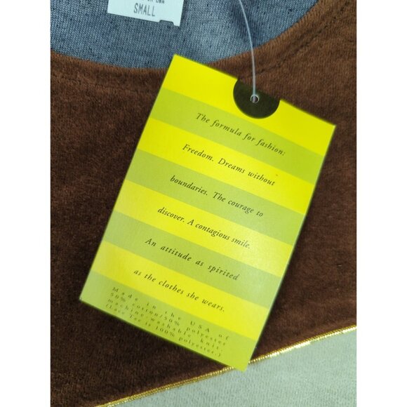 Vintage Fashion Formulas Womens Small Colorblock Sweater With Gold Trim Pullover - Picture 8 of 9